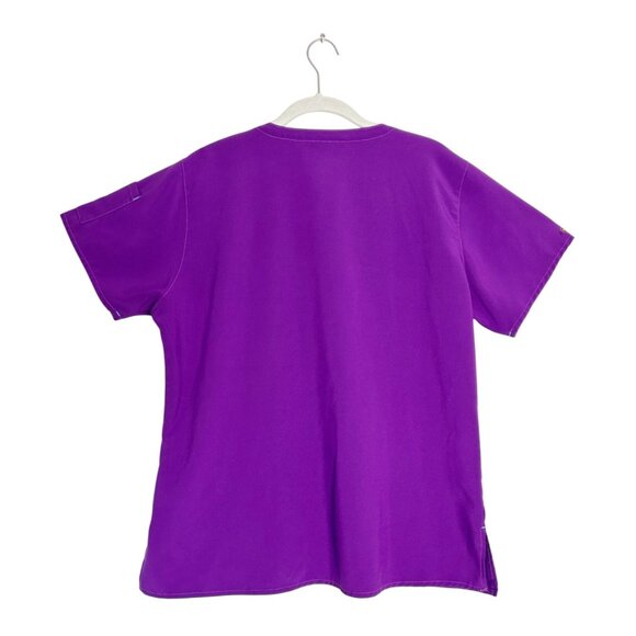 Carhartt Women's Force Cross- Flex V-Neck Scrub Top in Purple - Sz L - Picture 2 of 6